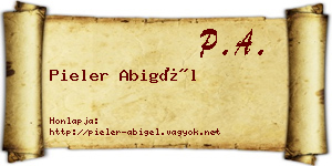 Pieler Abigél névjegykártya
